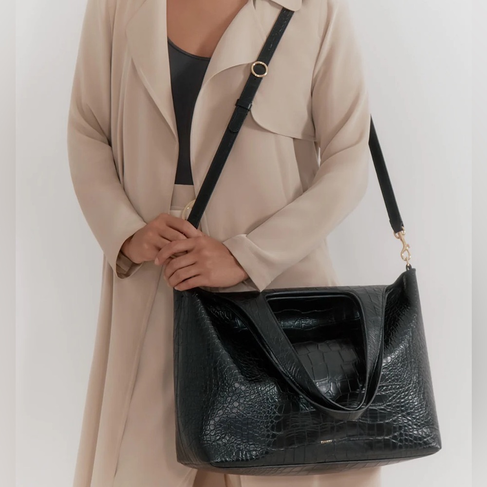 Cuyana Croco System 13” Tote